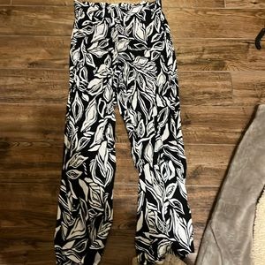 White and black pants